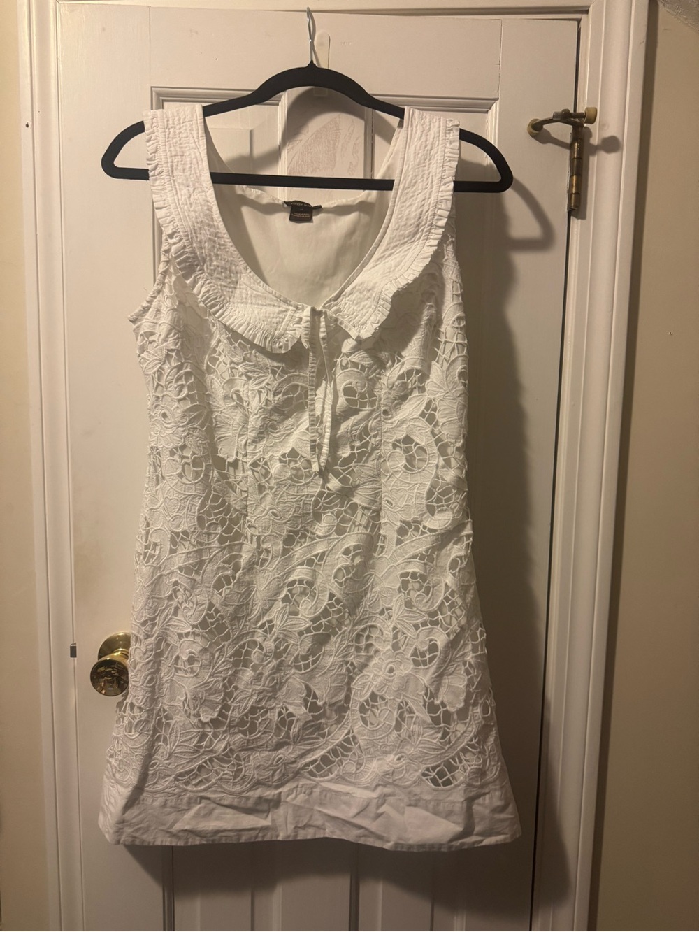 Like New Anthropologie Vineet Bahl Cotton White Dress, Size Medium